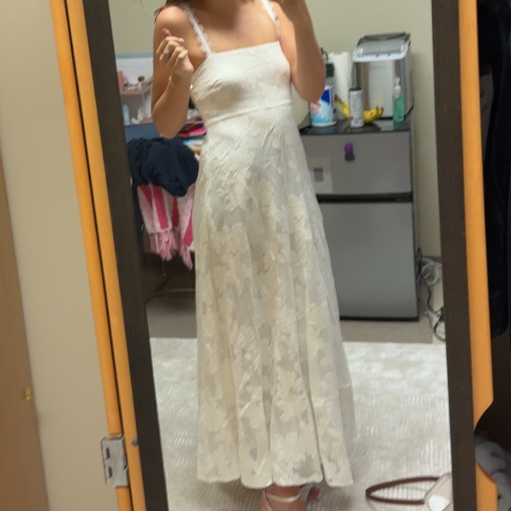 Hello Molly White Lace Maxi Dress